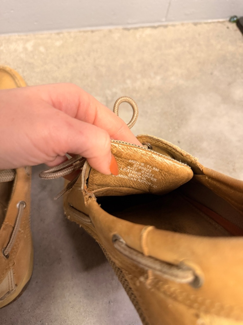Sperry Men's Top Sider Tan Nubuck Boat Shoes - Picture 7 of 7